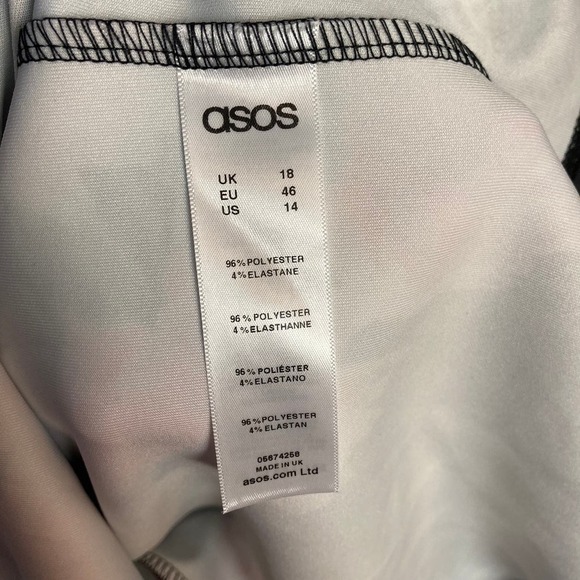 ASOS Maternity Deep Plunge Dark Romantic Floral Bodycon Strappy Midi Dress Sz 14 - Picture 8 of 11